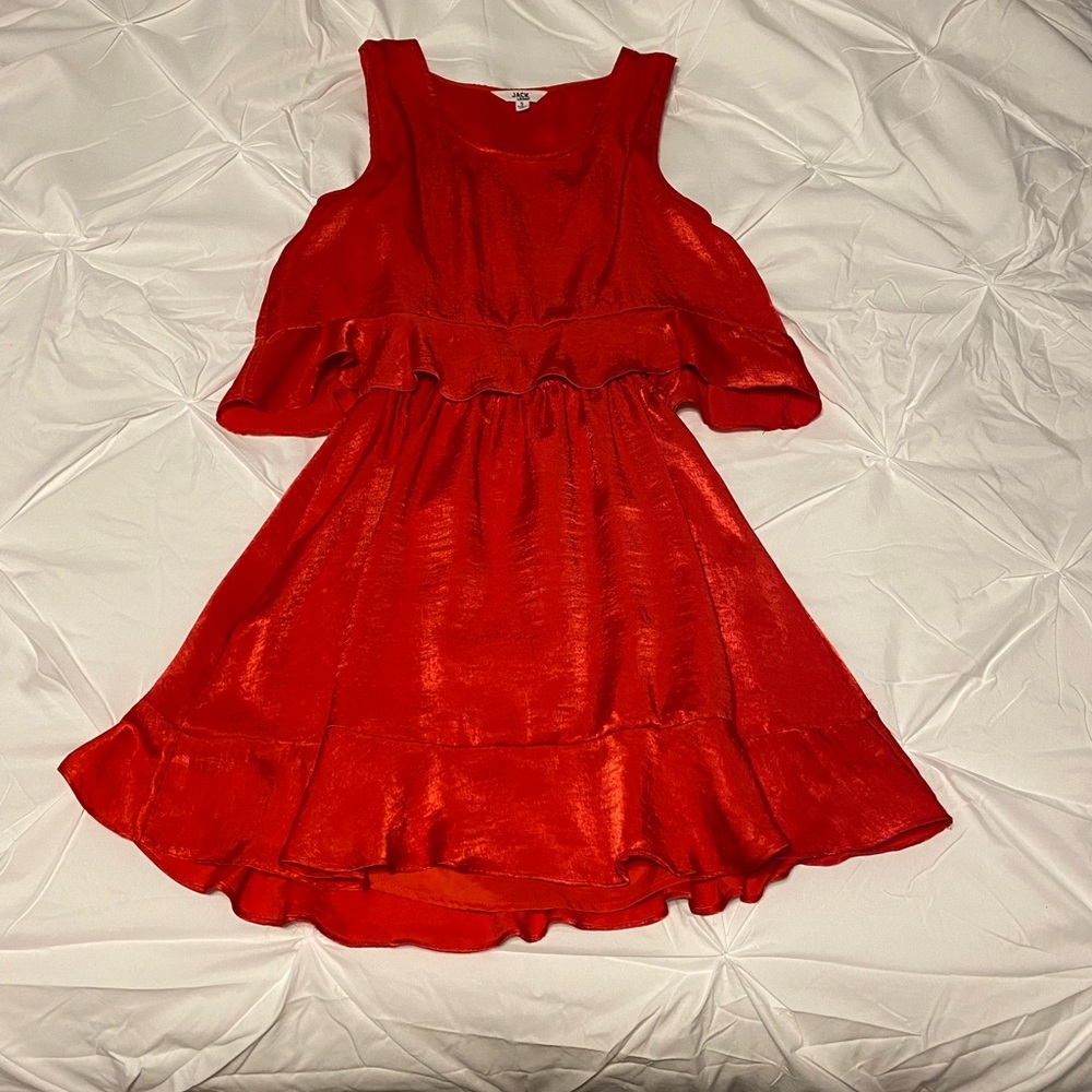 Red party dress